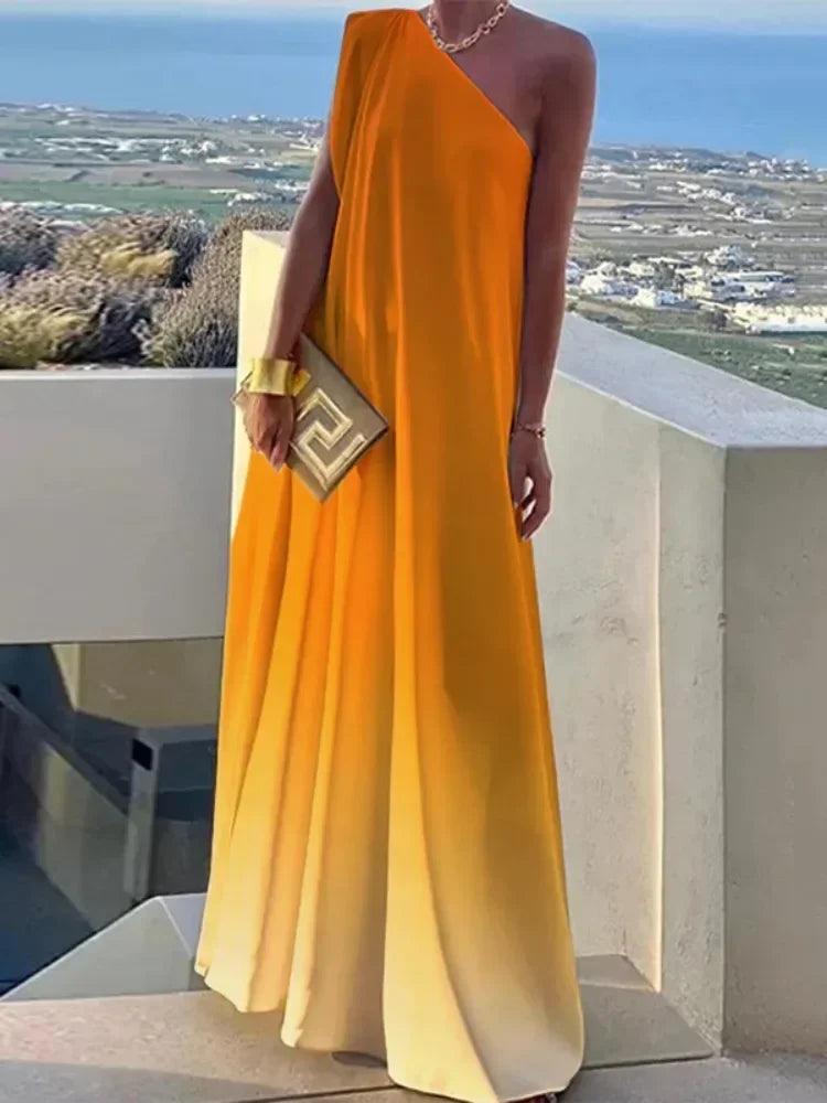 One-Shoulder Maxi Dress